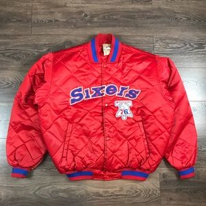 Majestic Hardwood Classics NBA Philadelphia 76ers Men’s Vintage Quilted Jacket